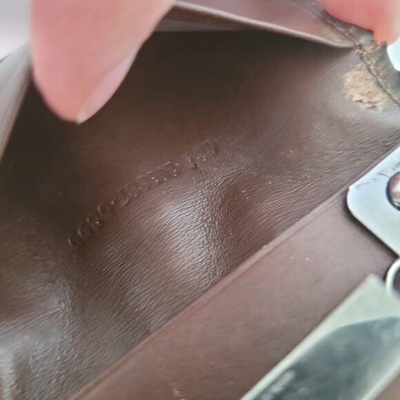 GUCCI GG Logo Plate Key Holder Wallet Case Leather Canvas Small Unisex Brown - Picture 6 of 10